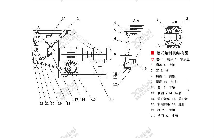 擺式給料機結構圖